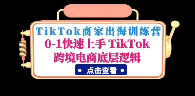 [跨境电商]（4795期）TikTok商家出海训练营：0-1快速上手 TikTok跨境电商底层逻辑(无中创水印)
