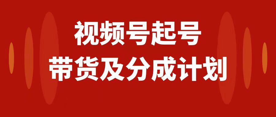 [短视频运营]（7944期）视频号快速起号，分成计划及带货，0-1起盘、运营、变现玩法，日入1000+-第1张图片-智慧创业网