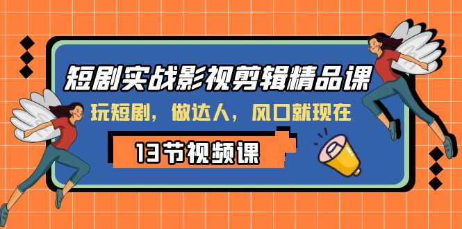 [短视频运营]（8013期）短剧实战影视剪辑精品课，玩短剧，做达人，风口就现在-第1张图片-智慧创业网