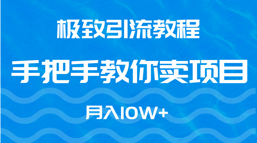 [创业项目]（9265期）极致引流教程，手把手教你卖项目，月入10W+-第1张图片-智慧创业网