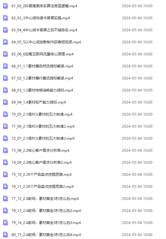 [直播玩法]（10297期）2024单品正价起号，直播素材投流选品：选品课+投流课+素材课+卡首屏/100节-第5张图片-智慧创业网
