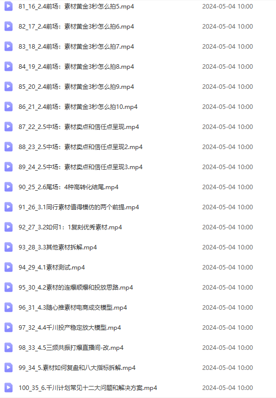 [直播玩法]（10297期）2024单品正价起号，直播素材投流选品：选品课+投流课+素材课+卡首屏/100节-第6张图片-智慧创业网
