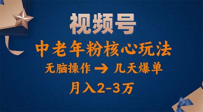 [短视频运营]（11288期）视频号火爆玩法，高端中老年粉核心打法，无脑操作，一天十分钟，月入两万-第1张图片-智慧创业网