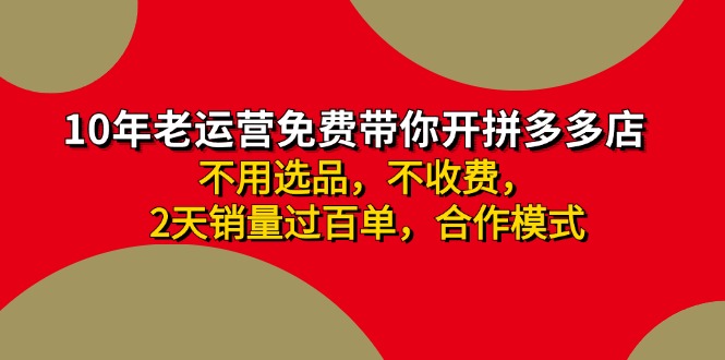 [国内电商]（11576期）拼多多-合作开店日入4000+两天销量过百单，无学费、老运营教操作、小白...-第1张图片-智慧创业网