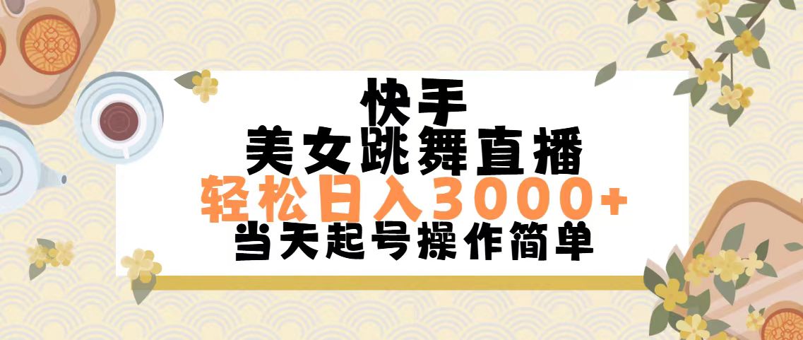 [直播玩法]（11565期）快手美女跳舞直播，轻松日入3000+简单无脑-第1张图片-智慧创业网