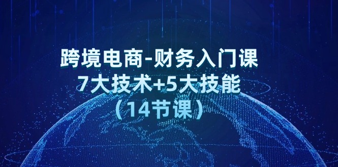 [跨境电商]（12047期）跨境电商-财务入门课：7大技术+5大技能（14节课）-第1张图片-智慧创业网