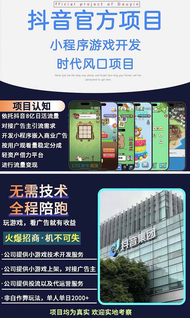 [虚拟项目]（14512期）2025最热抖音官方项目 Ai时代风口项目小程序游戏开发 实测单个游戏日收...-第2张图片-智慧创业网