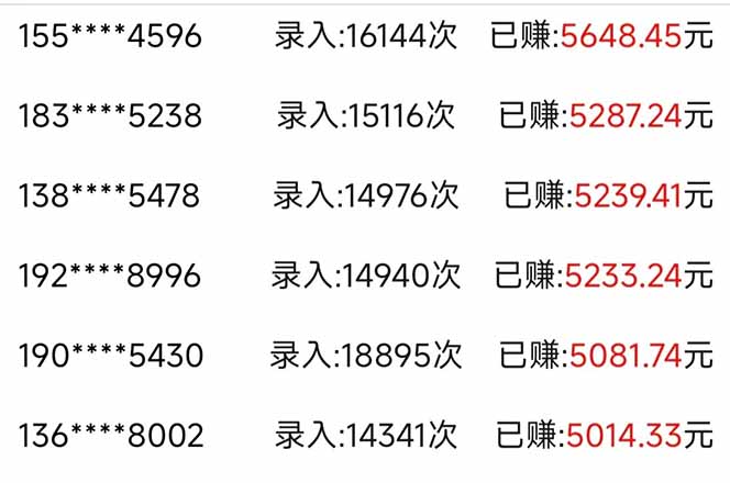 [虚拟项目]（14540期）信息录入，几秒一单，只需一部手机，小白轻松上手，日入500＋-第2张图片-智慧创业网
