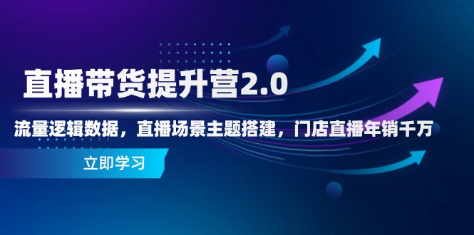 [直播玩法]（14694期）直播带货提升营2.0：流量逻辑数据，直播场景主题搭建，门店直播年销千万-第1张图片-智慧创业网