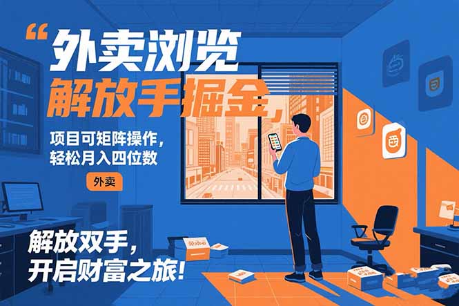 [虚拟项目]（15440期）外卖浏览掘金项目 可矩阵操作 轻松日入500+-第1张图片-智慧创业网