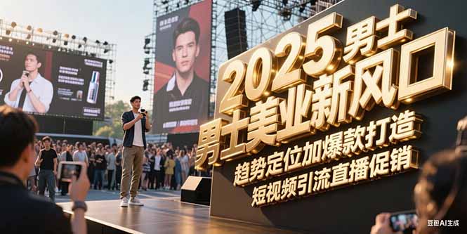 [短视频运营]（15190期）2025男士美业新风口，趋势定位加爆款打造，短视频引流直播促销-第1张图片-智慧创业网