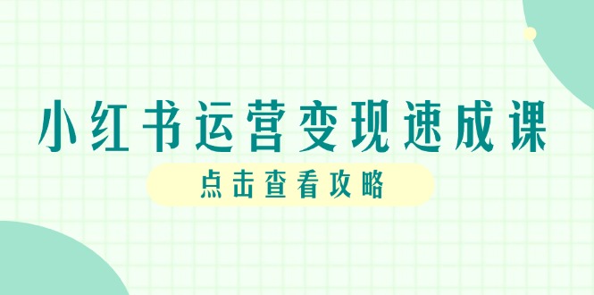 [小红书]（14951期）小红书运营变现速成课，账号搭建到暴力起号，个人IP全流程指南-第1张图片-智慧创业网
