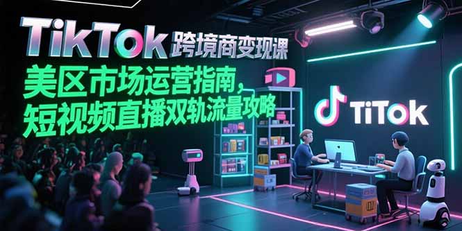 [跨境电商]（15344期）TikTok跨境电商变现课，美区市场运营指南，短视频直播双轨流量攻略
