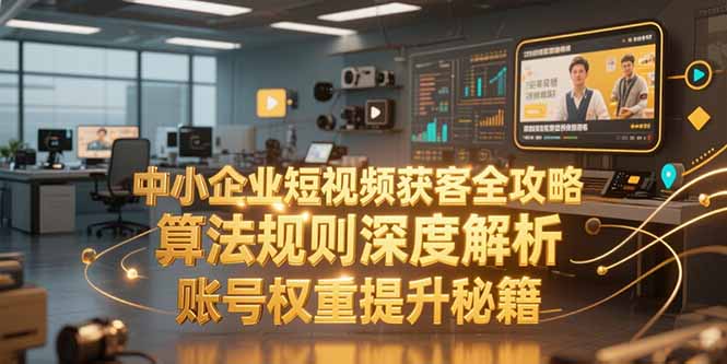 [短视频运营]（15326期）中小企业短视频获客全攻略，算法规则深度解析，账号权重提升秘籍
