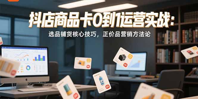 [短视频运营]（15329期）抖店商品卡0到1运营实战：选品铺货核心技巧，正价品营销方法论