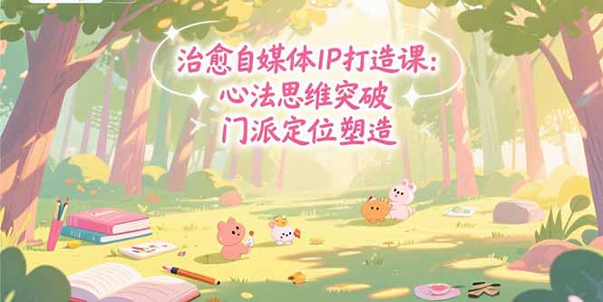 [新媒体]（15464期）治愈自媒体IP打造课：心法思维突破，门派定位塑造，商业闭环搭建