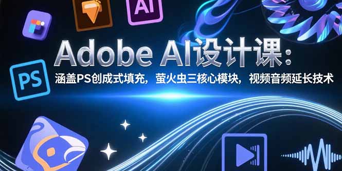 [美工-摄影-建站]（15469期）Adobe AI设计课：涵盖PS创成式填充，萤火虫三核心模块，视频音频延长技术-第1张图片-智慧创业网
