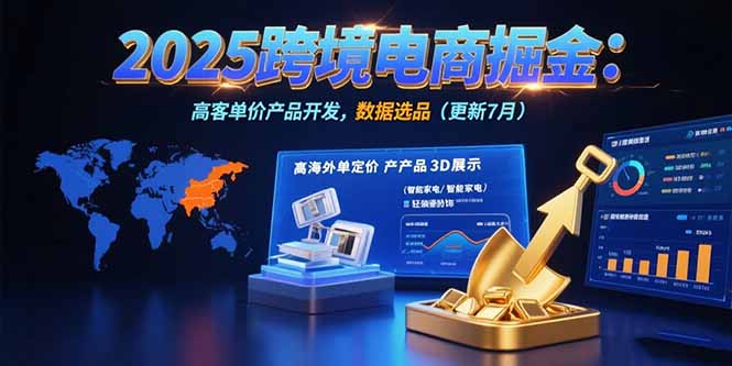[跨境电商]（15512期）2025跨境电商掘金：蓝海市场定位，高客单价产品开发，数据选品(更新7月)-第1张图片-智慧创业网
