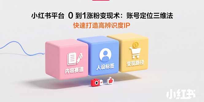 [小红书]（15656期）小红书平台0到1涨粉变现术：账号定位三维法，快速打造高辨识度IP-第1张图片-智慧创业网