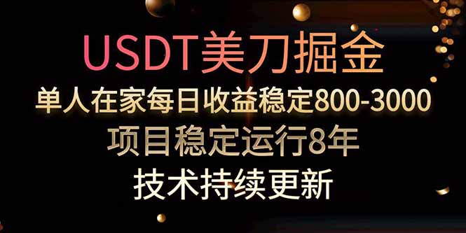 [虚拟项目]（15615期）美刀掘金项目，单人每日收益800-3000，稳定运行8年
