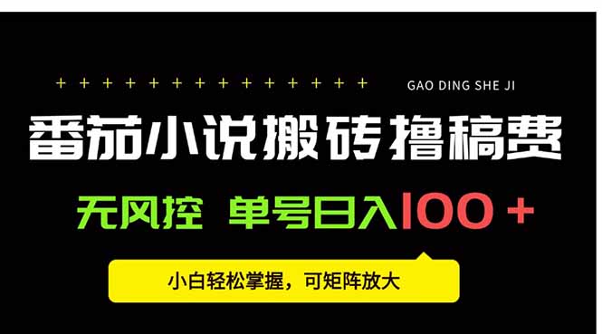 [虚拟项目]（15651期）番茄小说创作人搬砖赚稿费，无风控单号日入100＋，小白轻松掌握，可矩...-第1张图片-智慧创业网