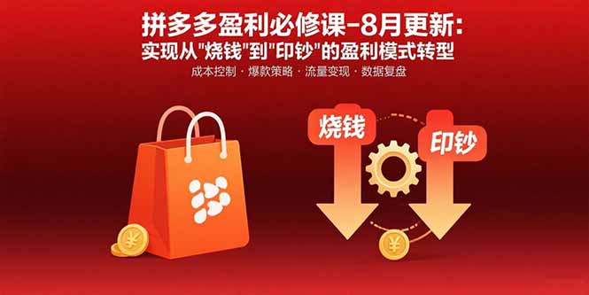 [国内电商]（15771期）拼多多盈利必修课-8月更新：突破运营瓶颈 实现从烧钱到印钞的盈利模式转型-第1张图片-智慧创业网
