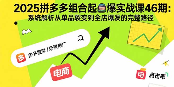 [国内电商]（15816期）2025拼多多组合起爆实战课46期：系统解析从单品裂变到全店爆发的完整路径