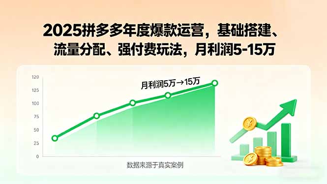 [国内电商]（15973期）2025拼多多年度爆款运营，基础搭建、流量分配、强付费玩法，月利润5-15万-第1张图片-智慧创业网