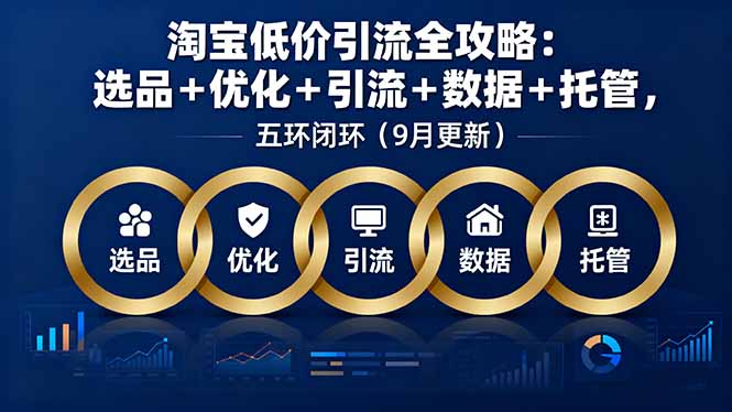 [国内电商]（16009期）淘宝低价引流全攻略：选品＋优化＋引流＋数据＋托管，五环闭环（9月更新）-第1张图片-智慧创业网