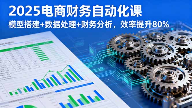 [国内电商]（16021期）2025电商财务自动化课，模型搭建+数据处理+财务分析，效率提升80%-第1张图片-智慧创业网