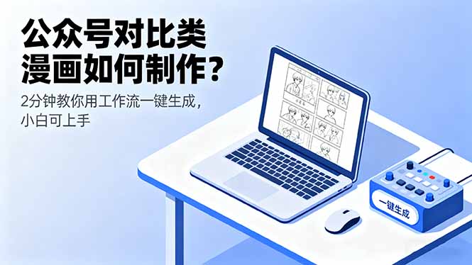 [公众号]（16059期）公众号对比类漫画如何制作？2分钟教你用工作流一键生成，小白可上手