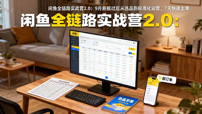[无货源]（16263期）闲鱼全链路实战营2.0：9月新规过后从选品到标准化运营，7天快速出单