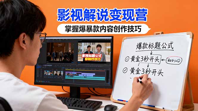 [短视频运营]（16348期）影视解说变现营：通过30+实战案例爆款内容创作技巧，掌握影视解说盈利密码