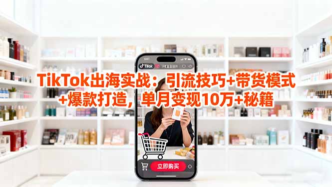 [跨境电商]（16358期）「TikTok出海实战」引流技巧+带货模式+爆款打造，单月变现10万+秘籍-第1张图片-智慧创业网
