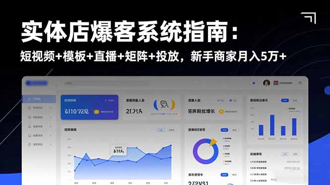 [引流-涨粉-软件]（16541期）实体店爆客系统指南：短视频+模板+直播+矩阵+投放，新手商家月入5万+-第1张图片-智慧创业网