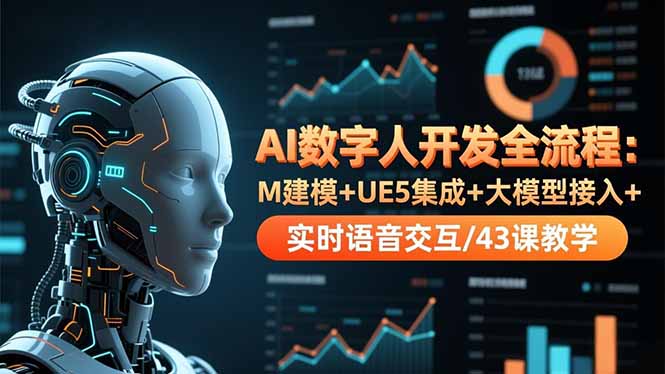 [人工智能]（16604期）AI数字人开发全流程：M建模+UE5集成+大模型接入+实时语音交互/43课教学-第1张图片-智慧创业网