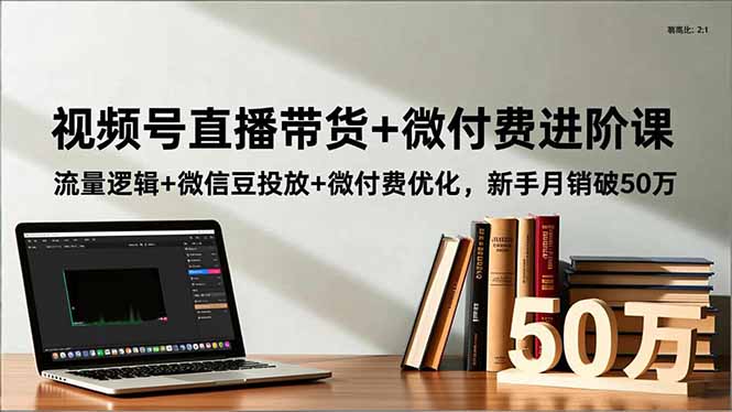 [短视频运营]（16684期）视频号直播带货+微付费进阶课：流量逻辑+微信豆投放+微付费优化，新手月销破50万