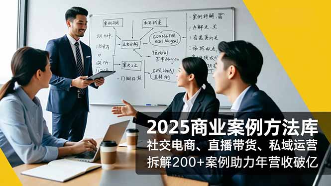 [国内电商]（16713期）2025商业案例方法库，社交电商、直播带货、私域运营，拆解200+案例助力年营收破亿-第1张图片-智慧创业网