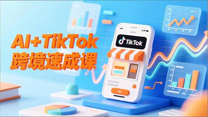 [跨境电商]（16745期）AI+TikTok跨境速成课，智能翻译、店铺定位、流程拆解，7天高效上线运营