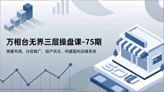 [国内电商]（16769期）万相台无界三层操盘课-75期，销量布局、分层推广、投产优化，构建盈利店铺系统