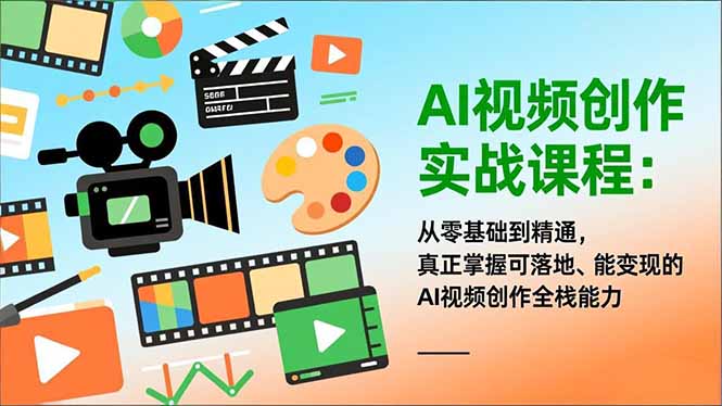 [人工智能]（16997期）AI视频创作实战课程：从零基础到精通，真正掌握可落地、能变现的AI视频创作全栈能力