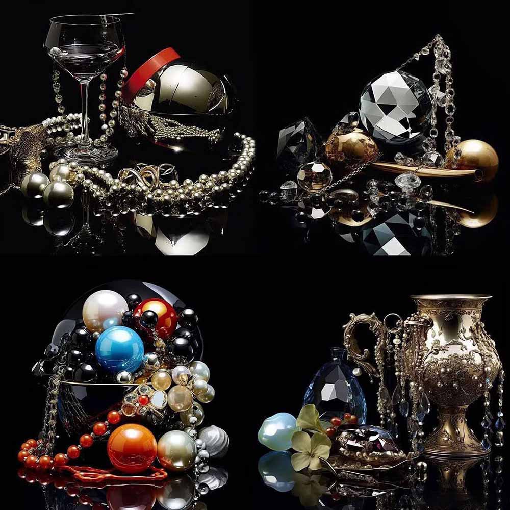 [人工智能]（17272期）460+专业Midjourney珠宝摄影AI提示词+成效果图，戒指/项链/耳环/手链/宝石/及奢侈配饰等全品类-第8张图片-智慧创业网