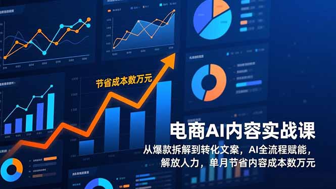 [人工智能]（17061期）电商AI内容实战课，从爆款拆解到转化文案，AI全流程赋能，解放人力，单月节省内容成本数万元-第1张图片-智慧创业网