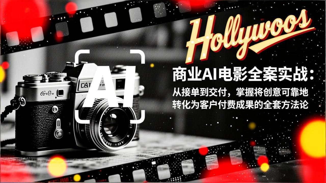 [人工智能]（17092期）商业AI电影全案实战：从接单到交付，掌握将创意可靠地转化为客户付费成果的全套方法论