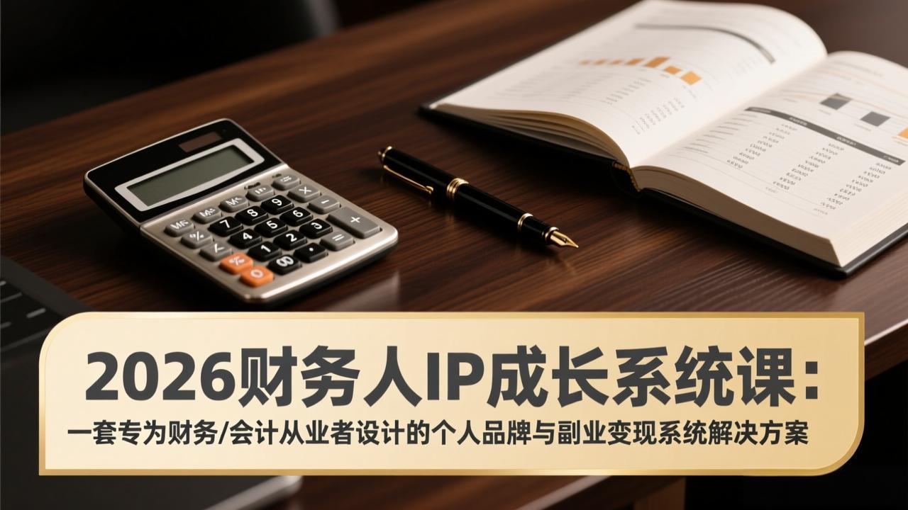 [国内电商]（17339期）2026财务人IP成长系统课：一套专为财务/会计从业者设计的个人品牌与副业变现系统解决方案-第1张图片-智慧创业网