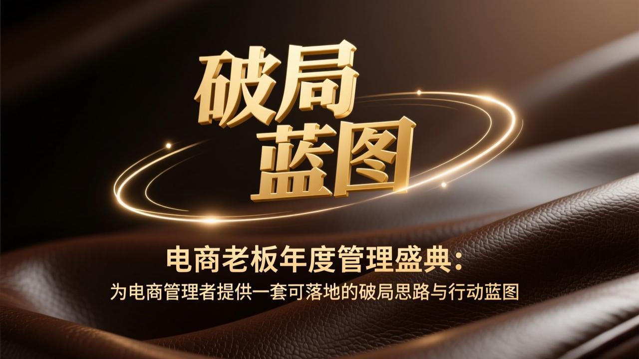 [创业项目]（17374期）电商老板年度管理盛典：为电商管理者提供一套可落地的破局思路与行动蓝图-第1张图片-智慧创业网