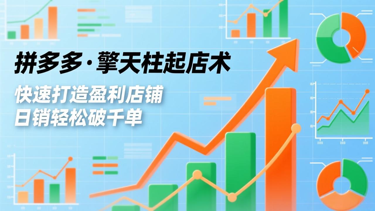 [国内电商]（17715期）拼多多·擎天柱起店术3.0(更新)，爆流布局、利润起飞、不断流，快速打造盈利店铺，日销破千单