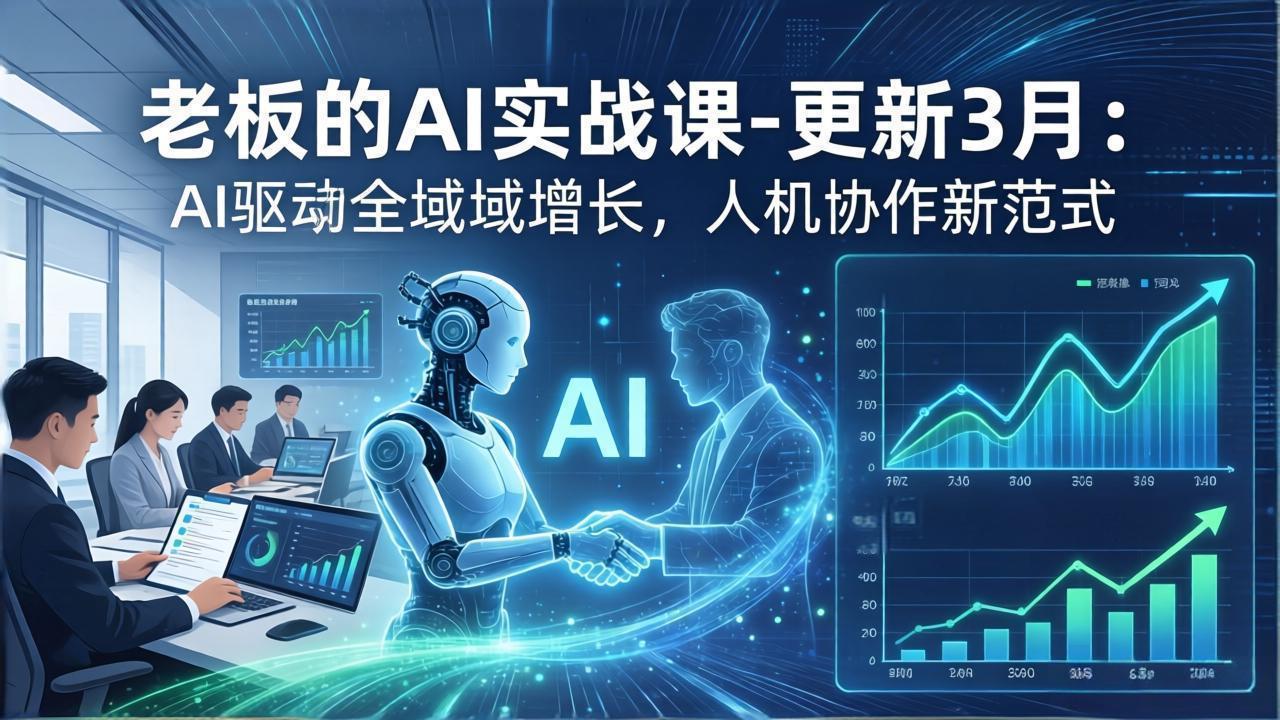 [人工智能]（17772期）老板的AI实战课-更新3月：AI驱动全域增长，人机协作新范式，用AI提高企业效率、利润与竞争力-第1张图片-智慧创业网