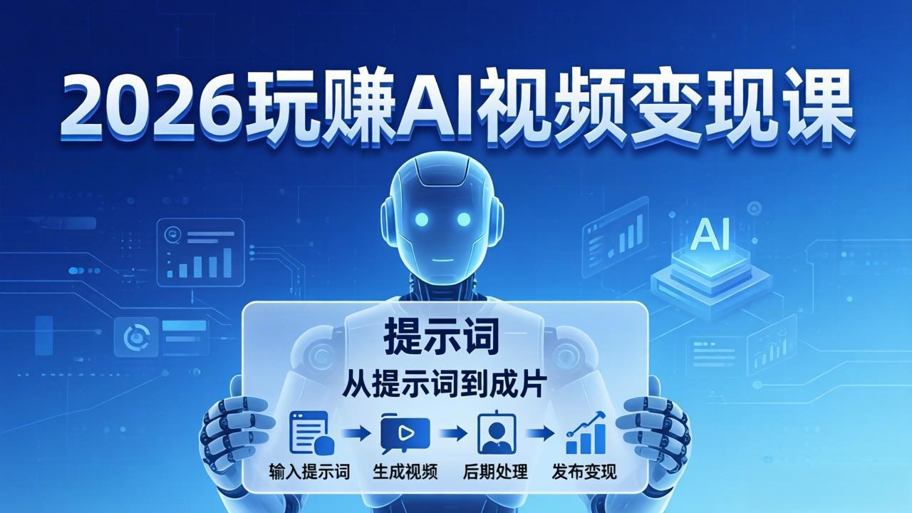 [人工智能]（17827期）2026玩赚AI视频变现课：掌握 AI 视频全流程技能，从提示词到成片高效产出