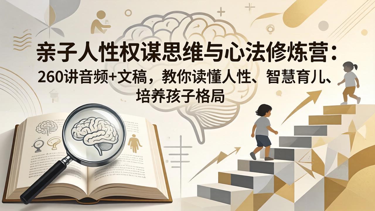 [投资理财]（18076期）亲子人性权谋思维与心法修炼营：260讲音频+文稿，教你读懂人性、智慧育儿、培养孩子格局